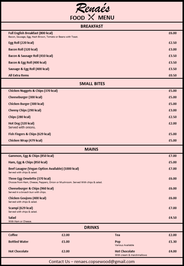 Renaes_Menu
